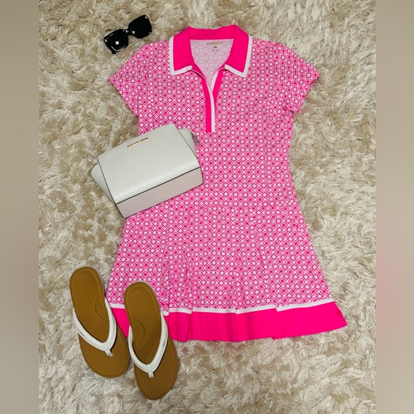 Lilly Pulitzer Dresses & Skirts - 🌸 Brand New Lilly Pulitzer Pink & White Luxletic Jessamy Dress 🌸 Size M